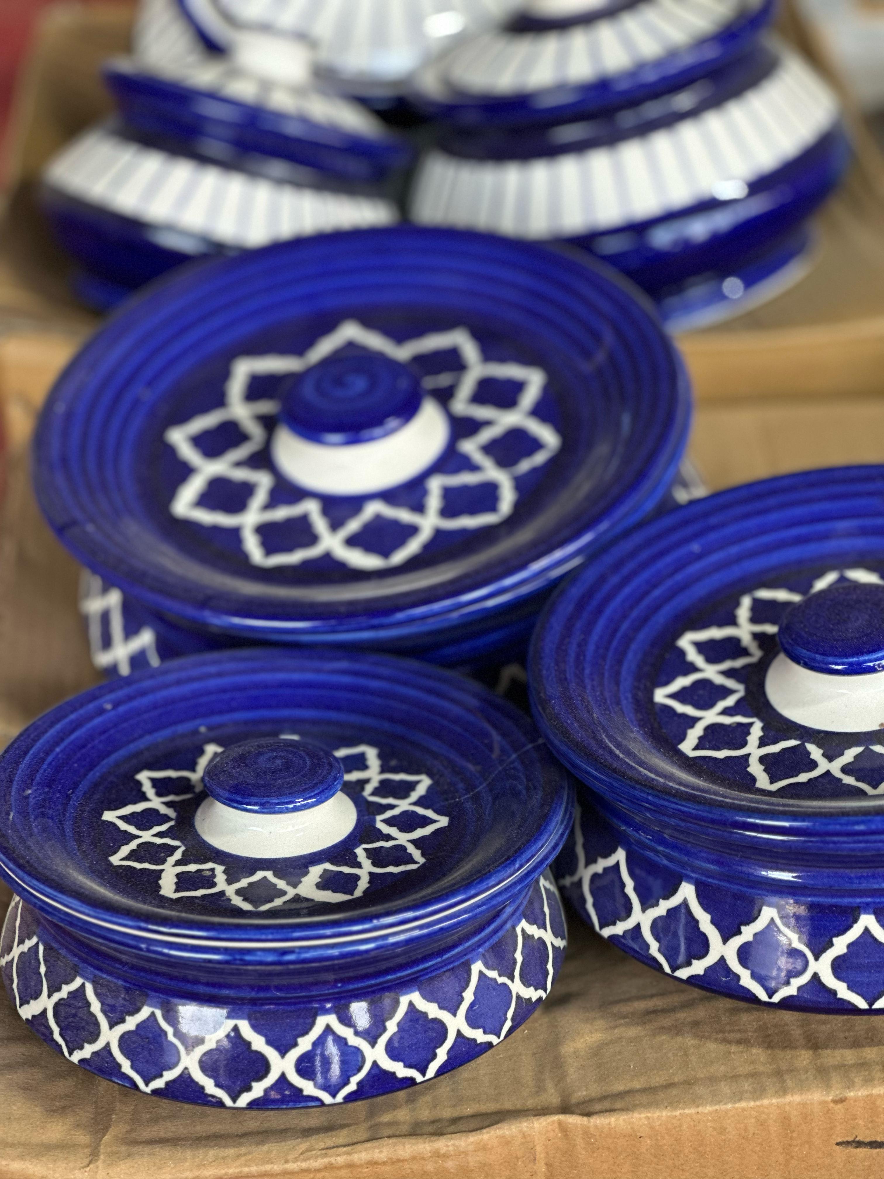 Indigo Moroccan Ceramic Serving Bowls