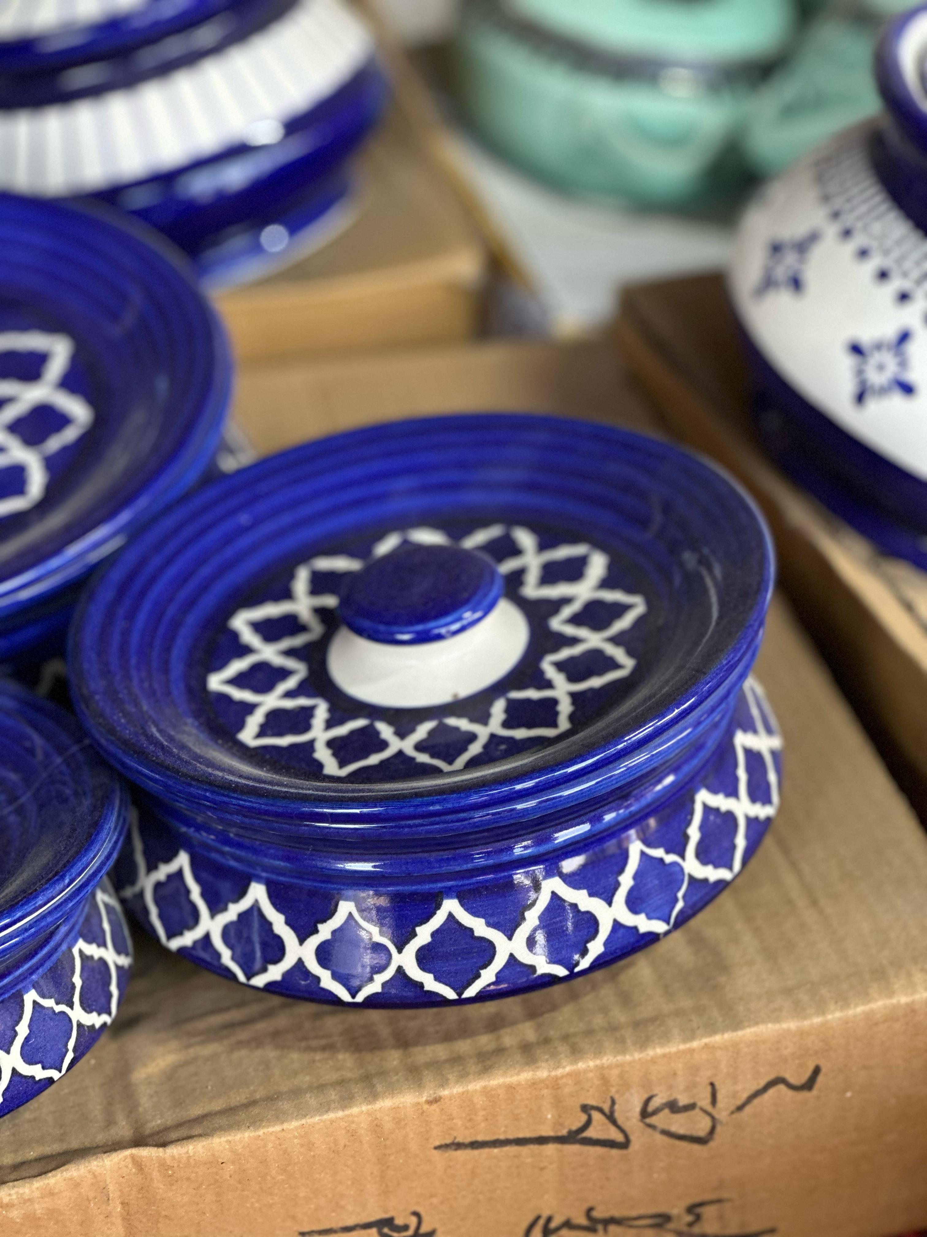 Indigo Moroccan Ceramic Serving Bowls