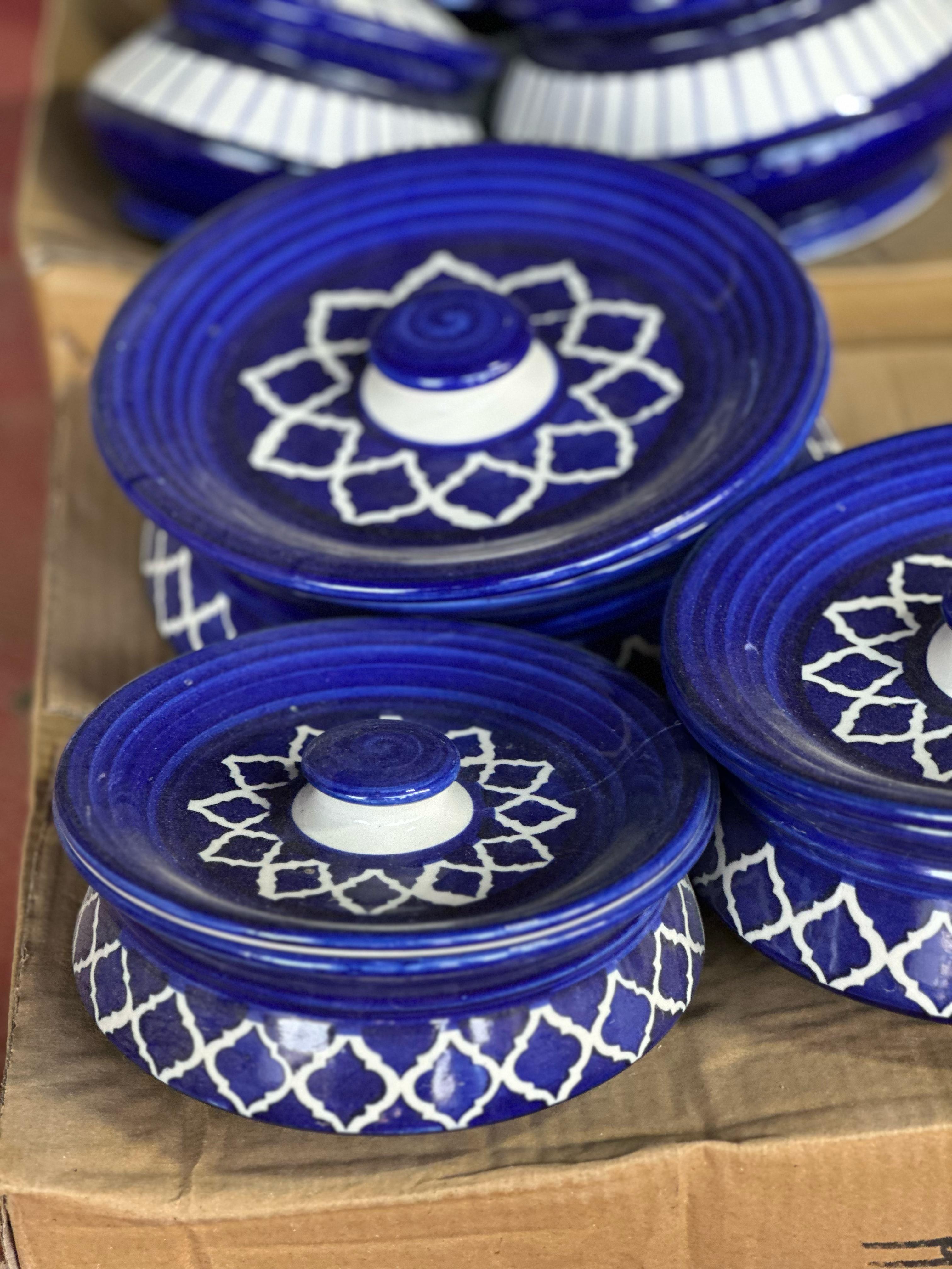 Indigo Moroccan Ceramic Serving Bowls