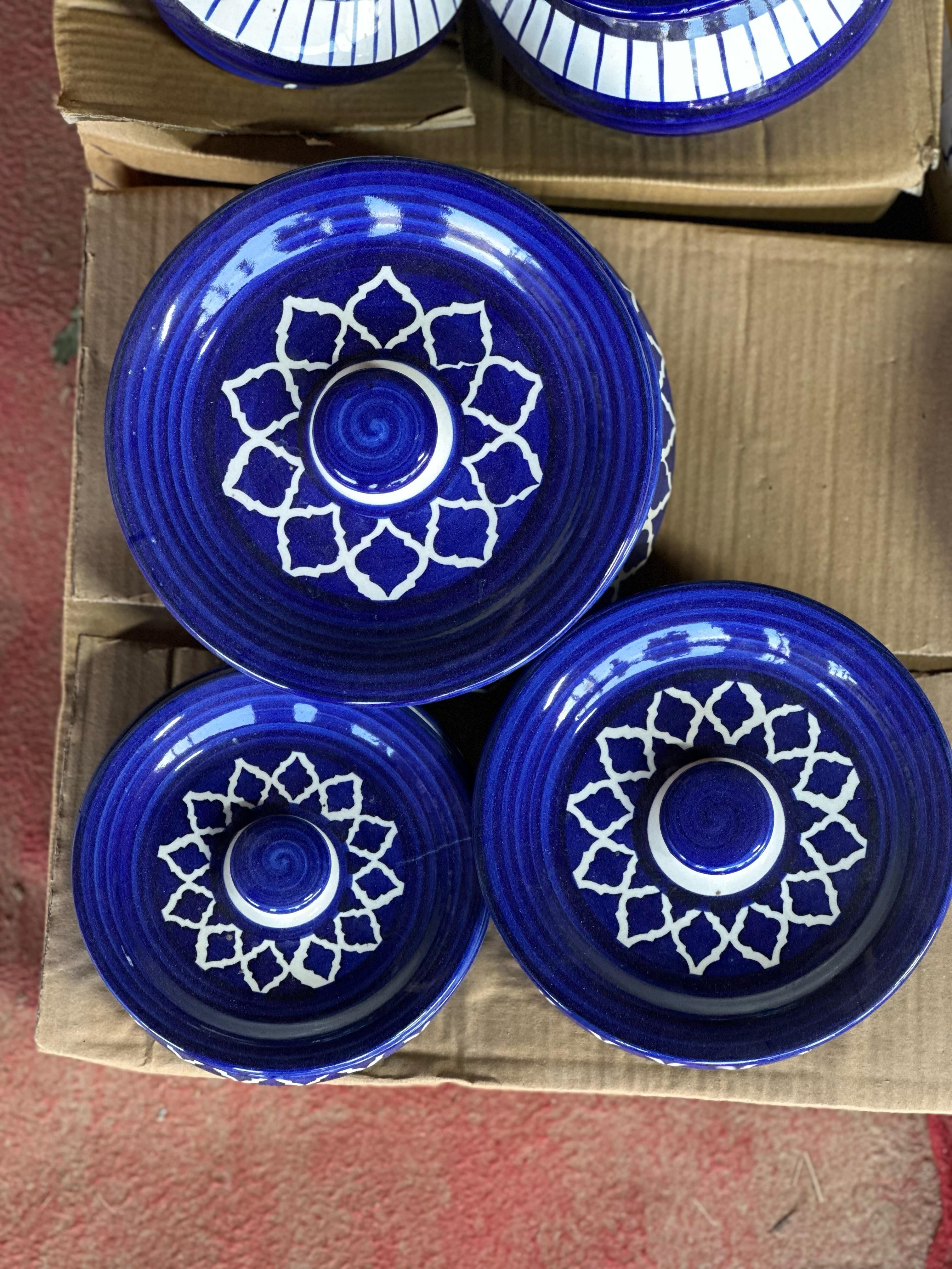 Indigo Moroccan Ceramic Serving Bowls