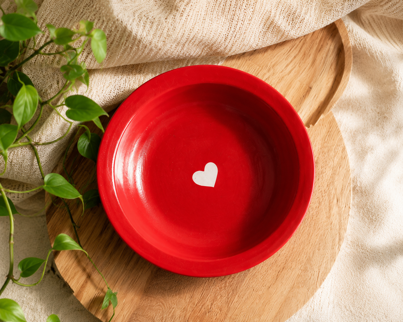 Red Little Heart Plate