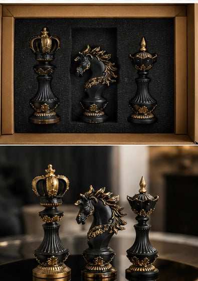 Royal Chess Decor Set of 3