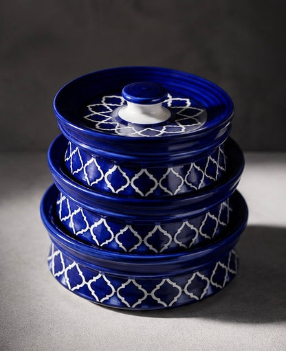 Blue Ceramic Jar Set