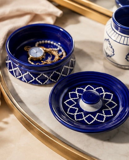 Blue Ceramic Jar Set