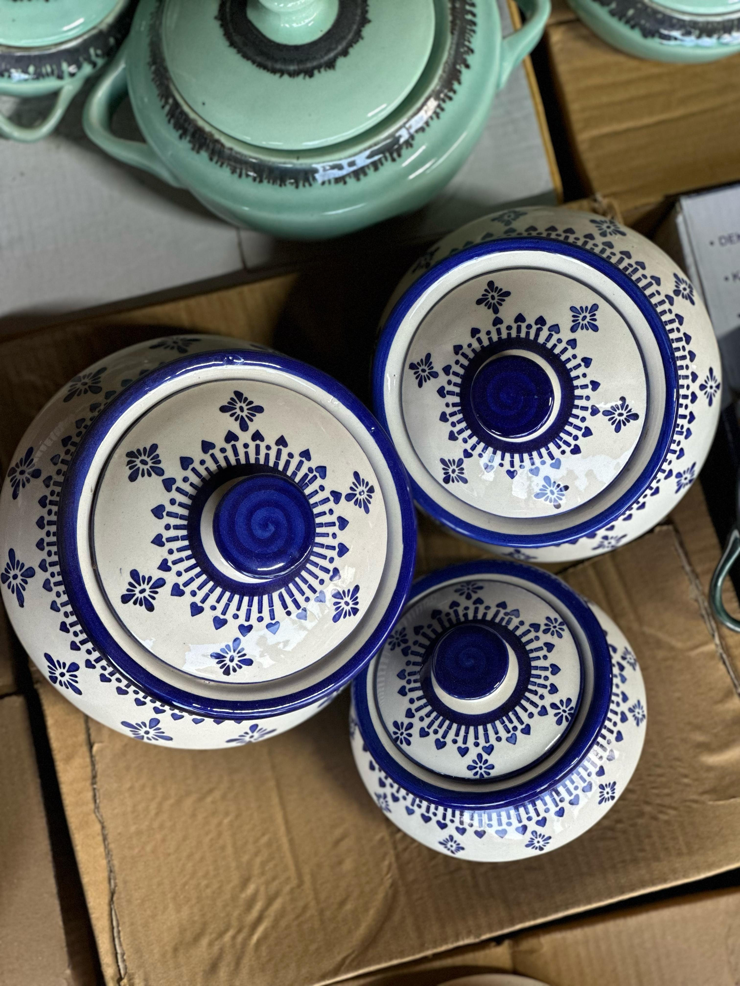 Blue aesthetic dining