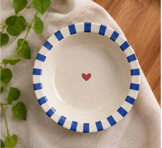 White Little Heart Plate