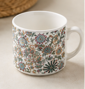 6-Piece Ceramic Tea Set with Matching Serving Tray