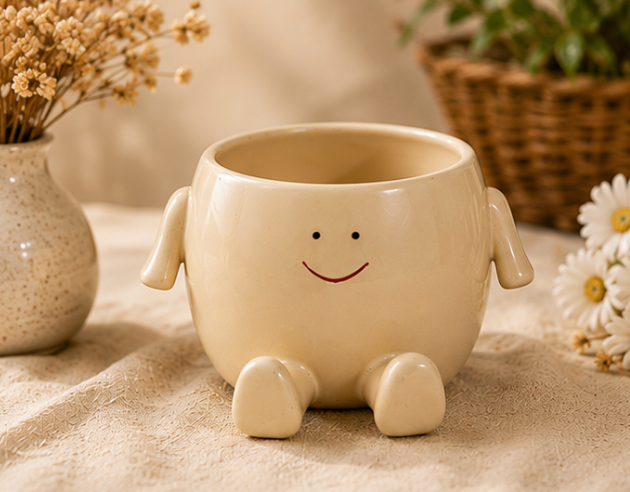 Happy Buddy Planter - Brown