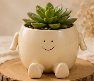 Happy Buddy Planter - Brown