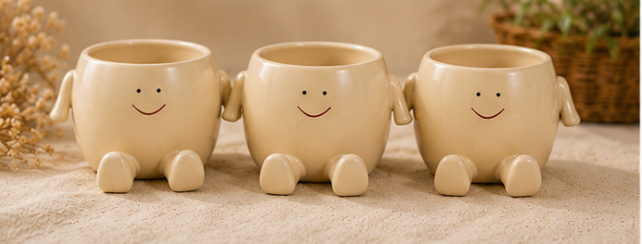 Happy Buddy Planter - Brown