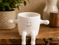 Happy Buddy Planter - White