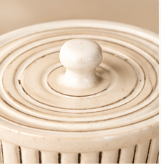 White ceramic hotcase with stand